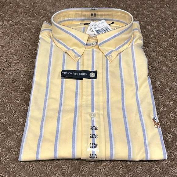 Ralph Lauren Other - NWT Vintage Ralph Lauren “Yarmouth 100% Cotton The Oxford Shirt” 17.5 32-33